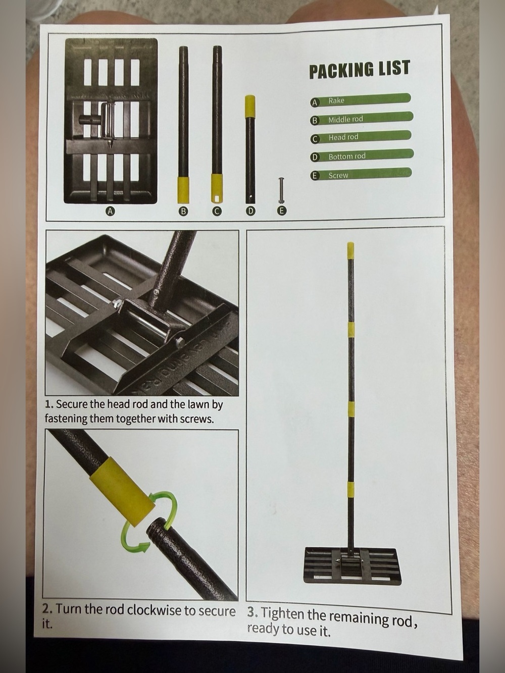 Lawn Leveling Rake - Picture 2 of 3